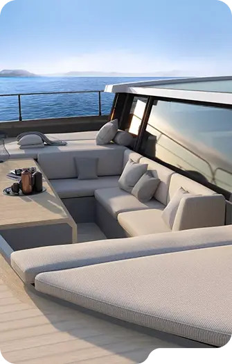 Luxury yacht deck