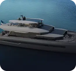 Luxury yacht sailing